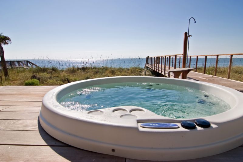 Luxury Hot Tub in Backyard