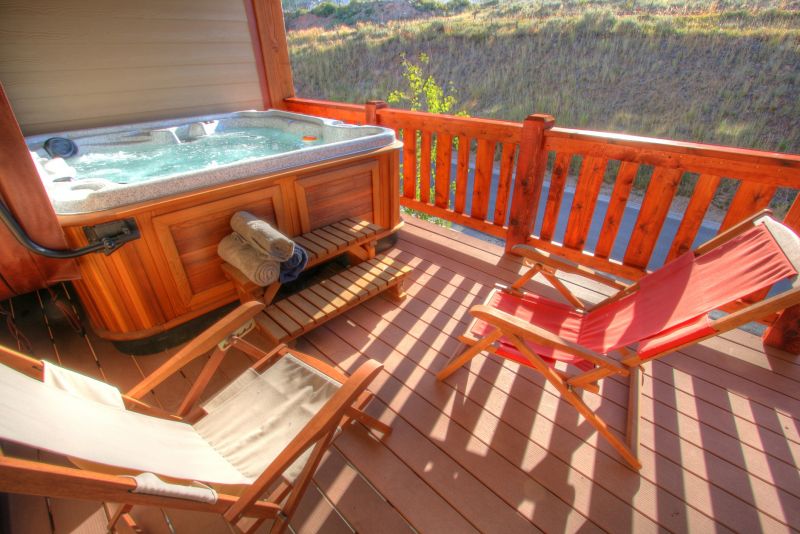 Hot Tub with Custom Deck